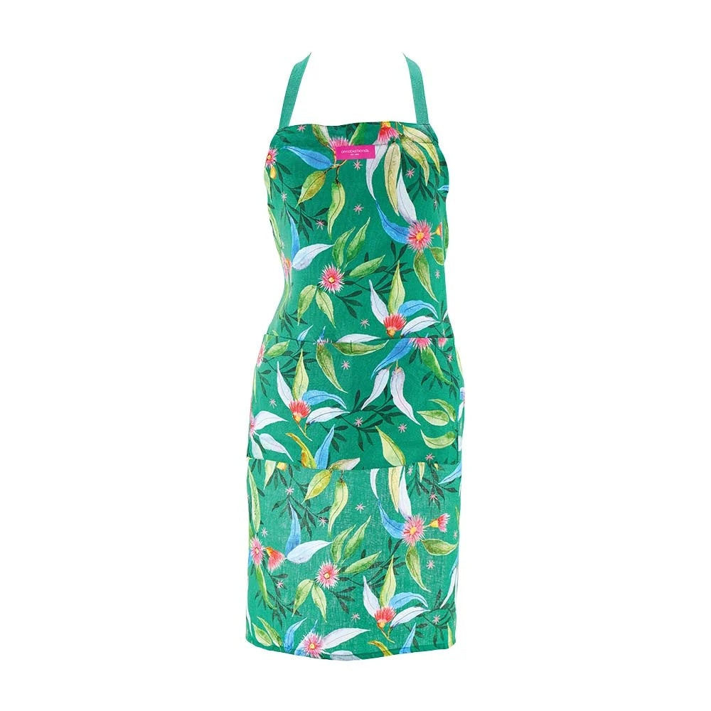 Linen Cotton Apron - Gum Blossom