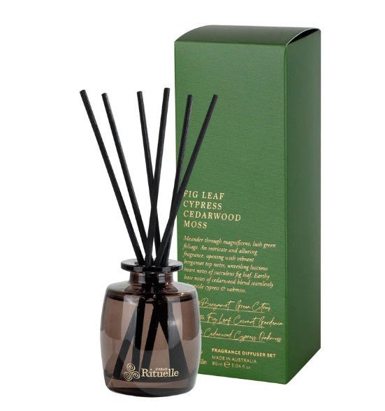 'Apotheca' Mini Fragrance Diffuser Set 90ml - Fig Leaf, Cypress, Cedarwood, Moss | Urban Rituelle | Home Fragrances | Thirty 16 Williamstown