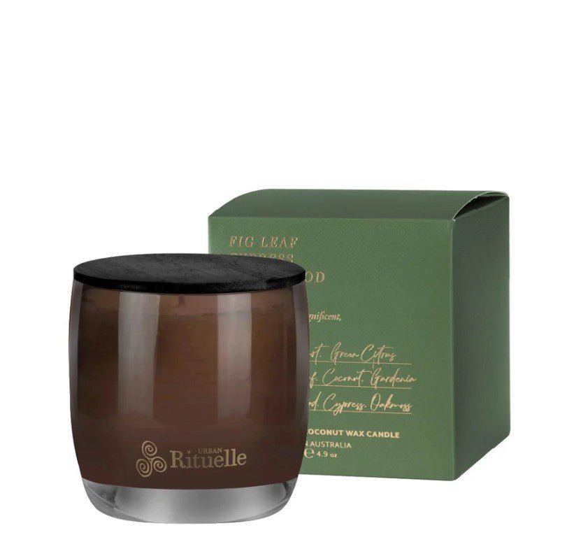 'Apotheca' Scented Soy Candle 140gm - Fig Leaf, Cypress, Cedarwood, Moss | Urban Rituelle | Home Fragrances | Thirty 16 Williamstown