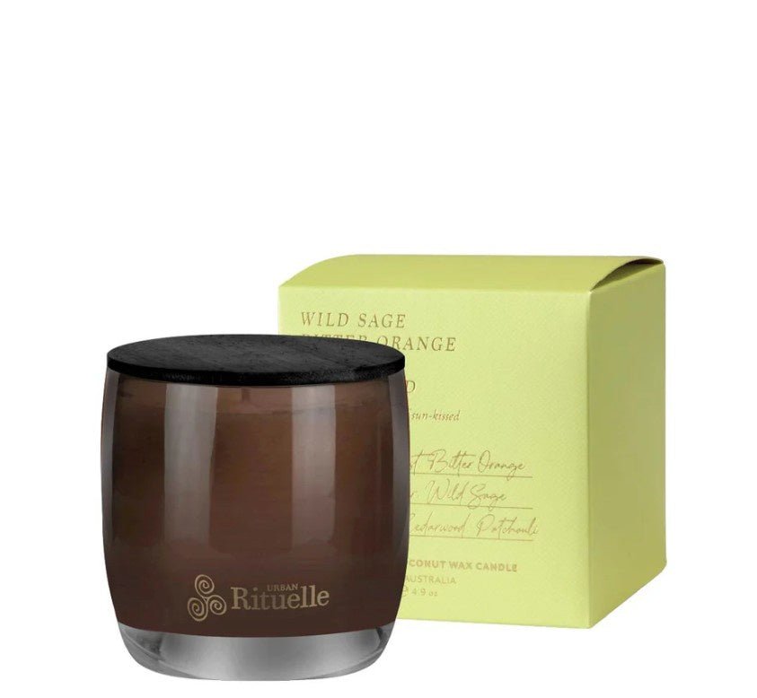 'Apotheca' Scented Soy Candle 140gm - Wild Sage, Bitter Orange, Bergamot, Driftwood | Urban Rituelle | Home Fragrances | Thirty 16 Williamstown