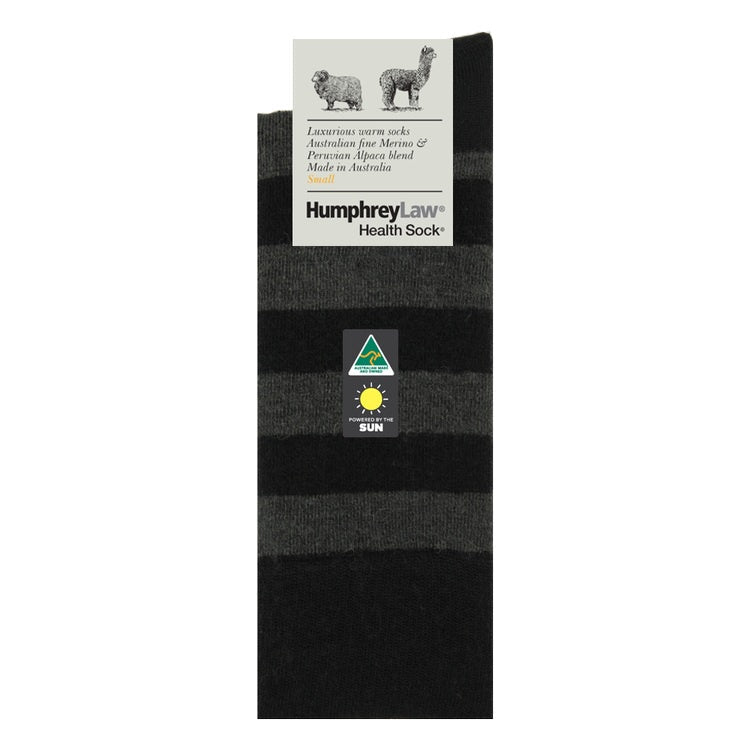 Baby Alpaca Wool Blend Health Sock® - Black | Humphrey Law | Socks For Him & For Her | Thirty 16 Williamstown