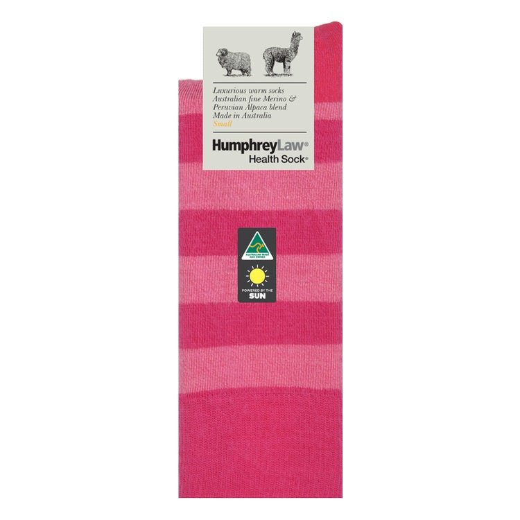 Baby Alpaca Wool Blend Health Sock® - Fuchsia | Humphrey Law | Socks For Her | Thirty 16 Williamstown