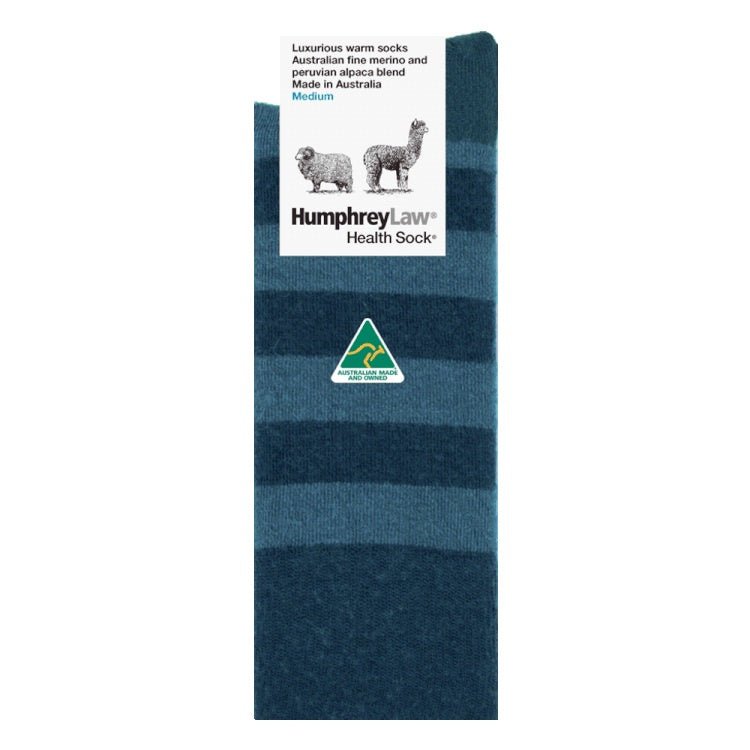 Baby Alpaca Wool Blend Health Sock® - Teal | Humphrey Law | Socks For Him & For Her | Thirty 16 Williamstown