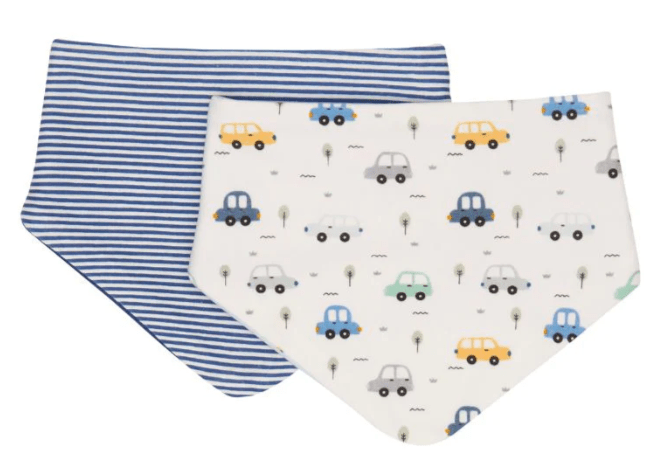Bandana Bibs 2 pk - Beep Beep | All 4 Ella | Bibs &amp; Bandana Bibs | Thirty 16 Williamstown