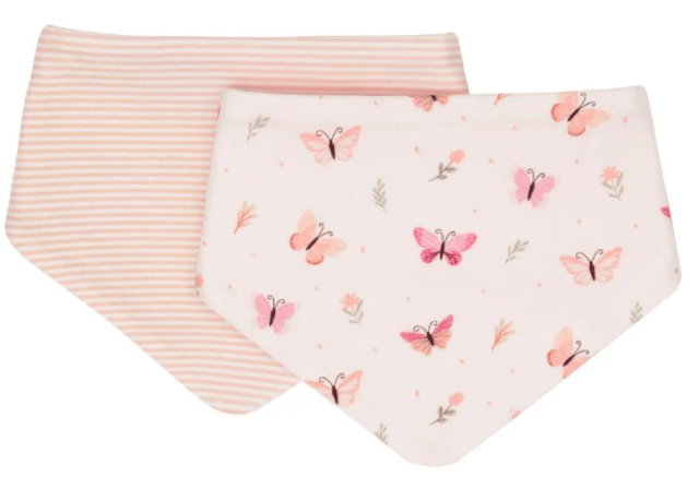 Bandana Bibs 2 pk - Sweet Butterfly | All 4 Ella | Bibs & Bandana Bibs | Thirty 16 Williamstown