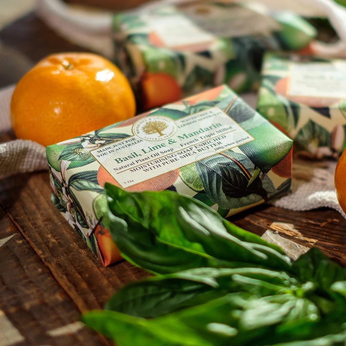 Basil Lime Mandarin Soap Bar 200g | Wavertree & London | Soaps | Thirty 16 Williamstown