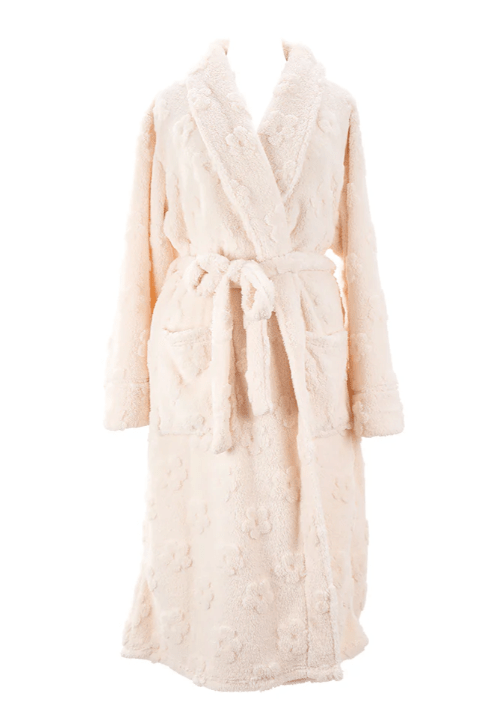 Bath Robe - Cosy Luxe - Embossed Flower Cream | Annabel Trends | Bath & Body | Thirty 16 Williamstown