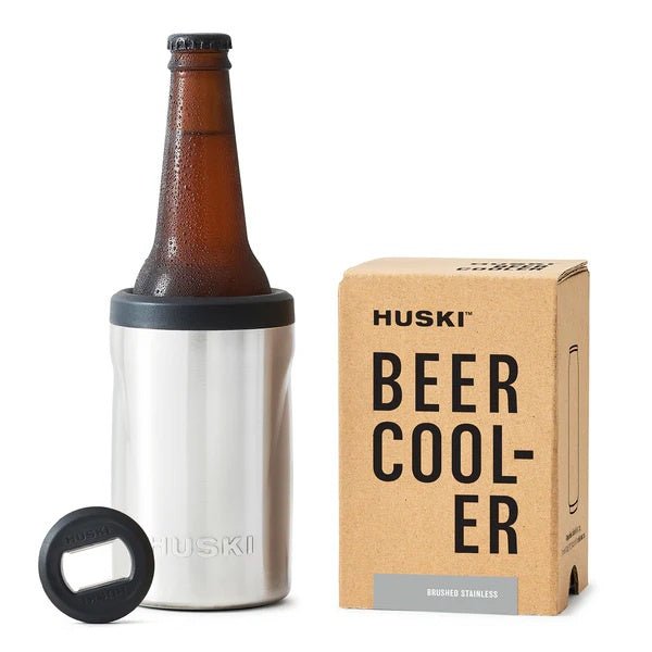 Beer Cooler 2.0 - Brushed Stainless | Huski | Insulated Drink Chillers | Thirty 16 Williamstown