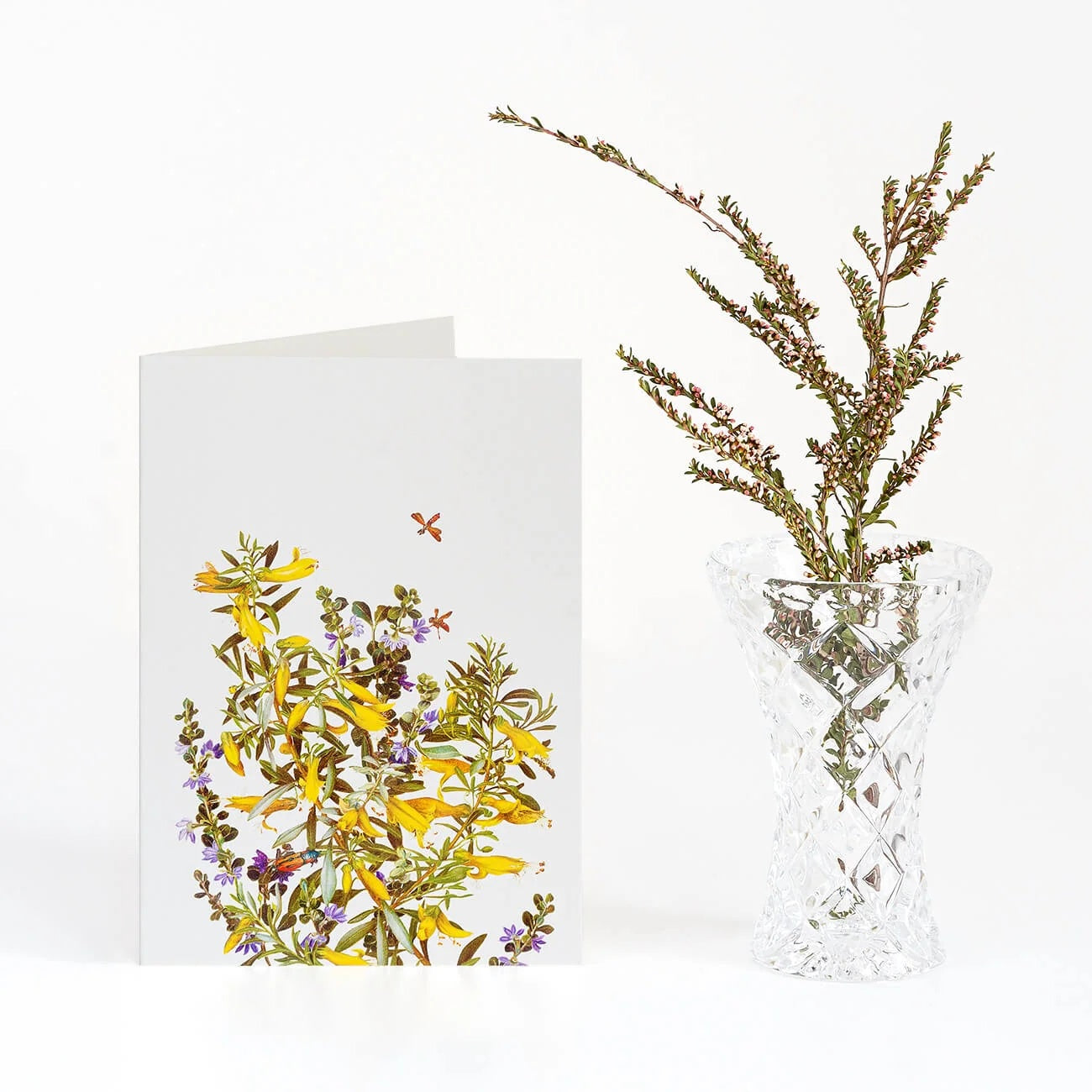 Woodlands Greeting Card - Emu Bush &amp; Fan Flower