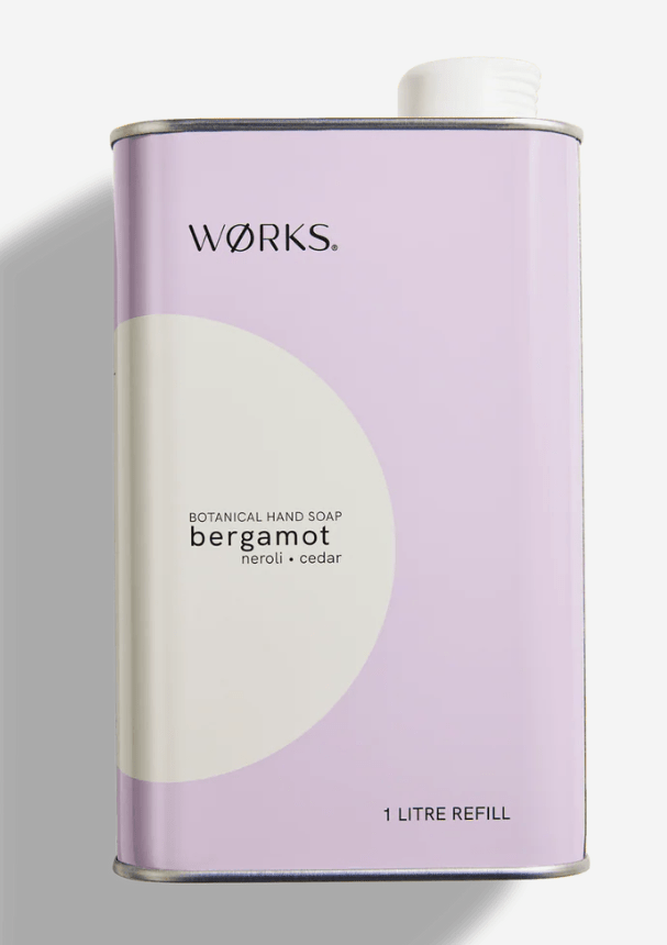 Bergamot Hand Soap 1 Litre Refill | WØRKS | Body Lotion & Wash | Thirty 16 Williamstown