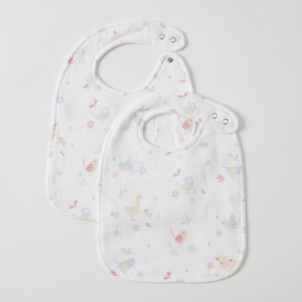 Birdie Muslin Bib Set of 2 | Jiggle & Giggle | Bibs & Bandana Bibs | Thirty 16 Williamstown