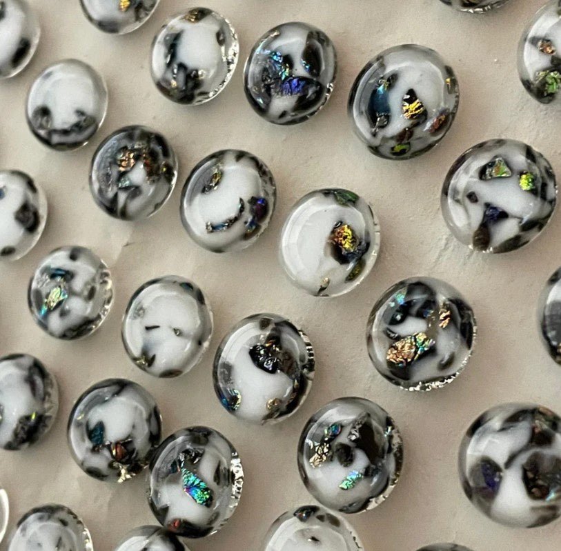 Black &amp; White Sparkles Glass Stud Earrings | Samantha Abbott | Jewellery | Thirty 16 Williamstown