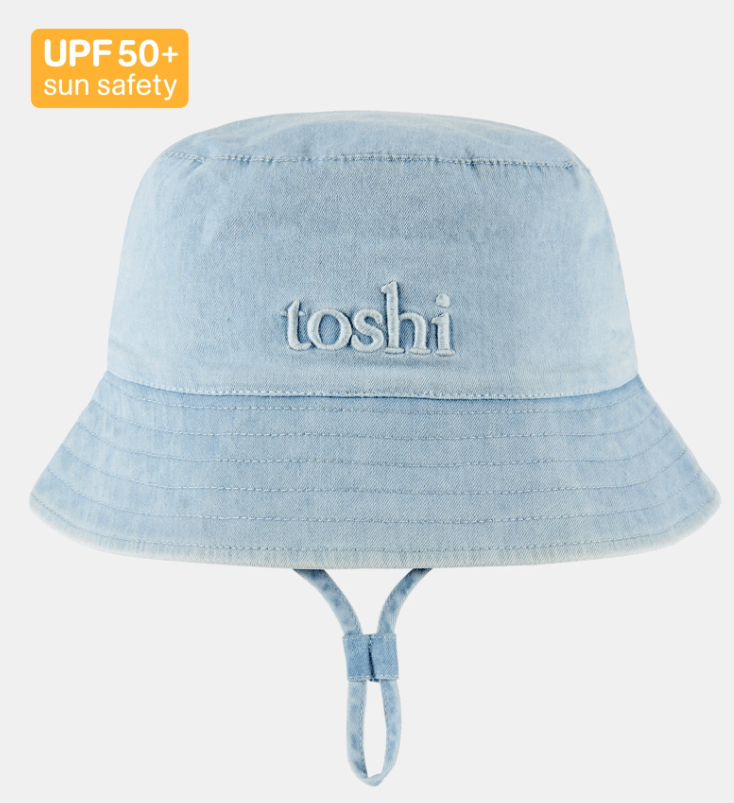 Bucket Hat Billy - Denim | Toshi | Baby & Toddler Hats & Beanies | Thirty 16 Williamstown