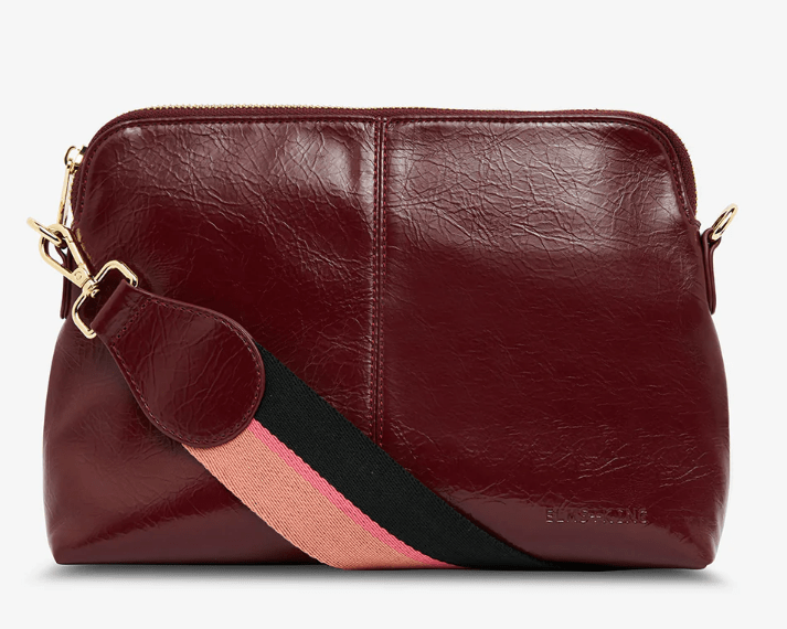 Burbank Crossbody - Burgundy Crinkle | Elms + King | Handbags | Thirty 16 Williamstown