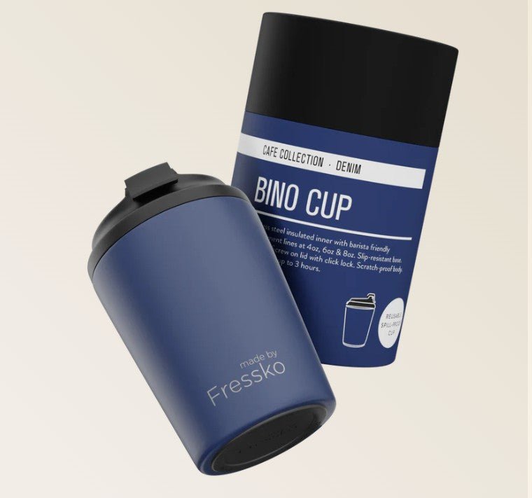 Café Collection Bino - DENIM 8oz - 230ml | Made By Fressko | Travel Mugs & Drink Bottles | Thirty 16 Williamstown