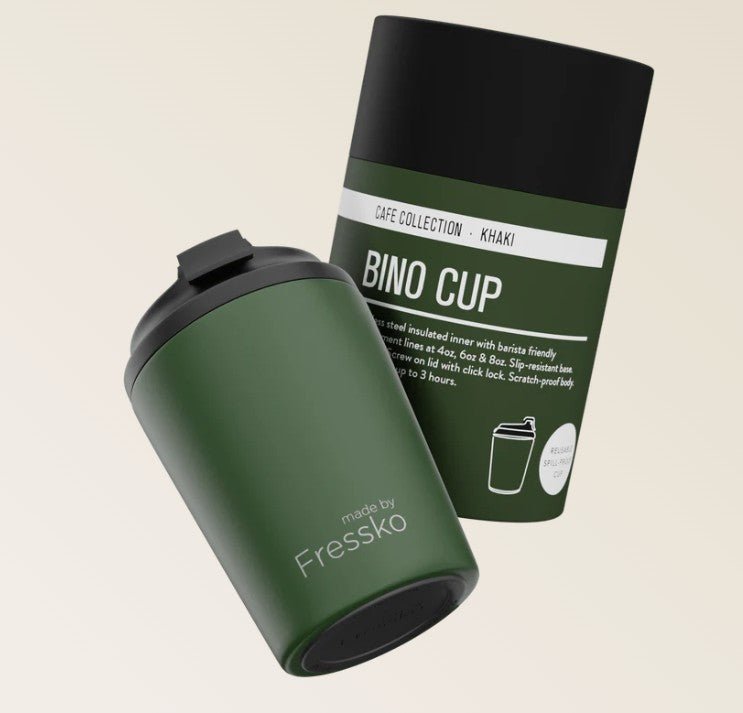 Café Collection Bino - KHAKI 8oz - 230ml | Made By Fressko | Travel Mugs & Drink Bottles | Thirty 16 Williamstown
