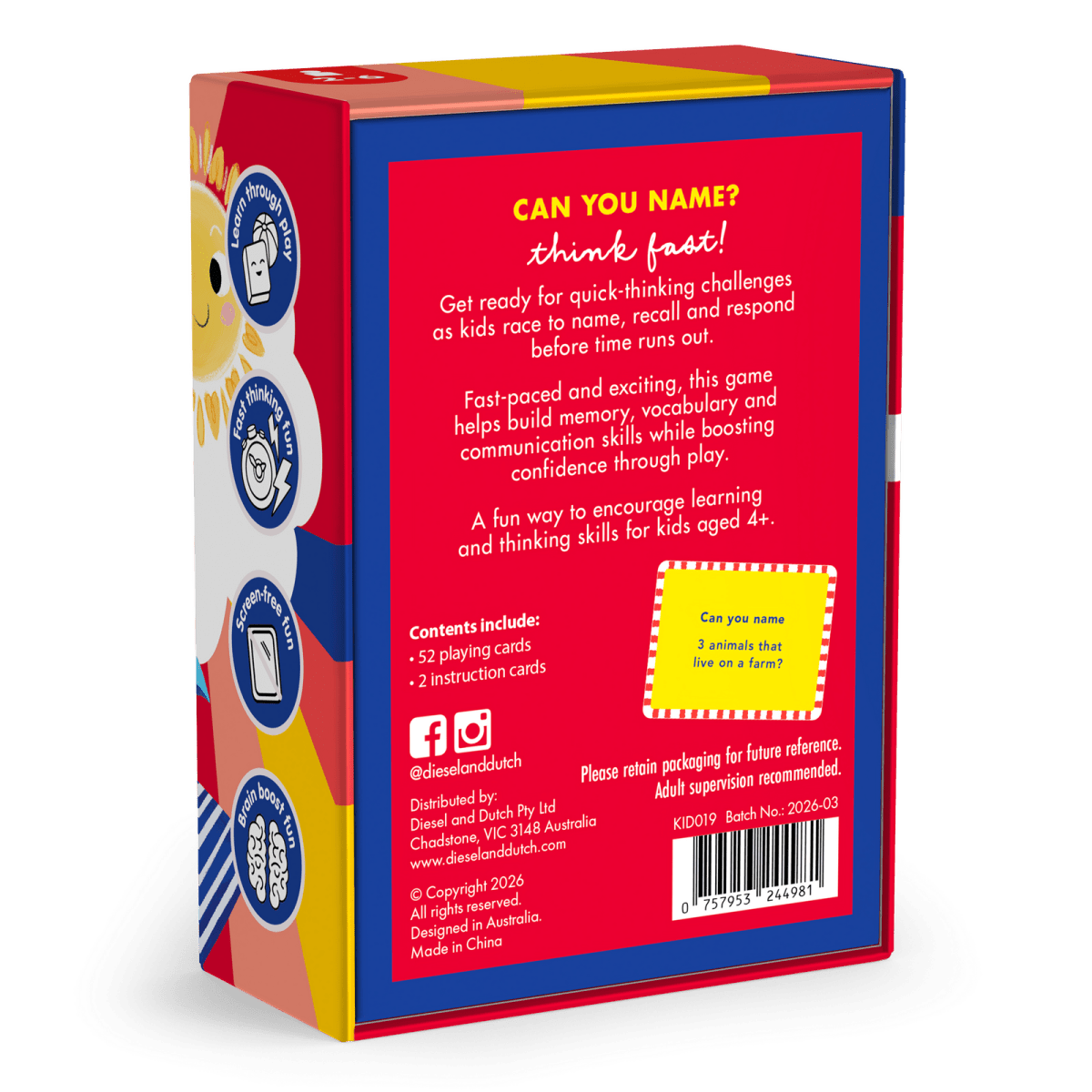 Can You Name? - Card Game | Diesel & Dutch | Toddler Puzzles & Games | Thirty 16 Williamstown