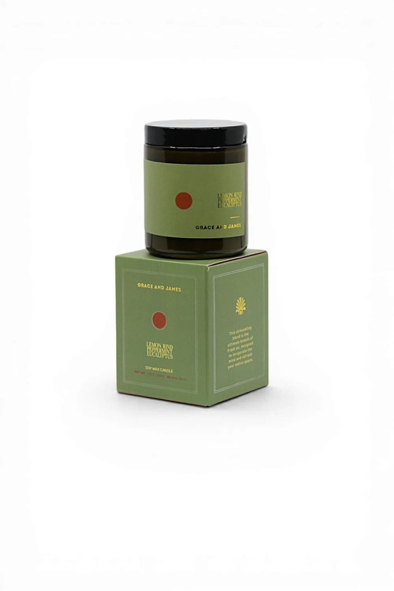 Candle 200g - Lemon Rind, Peppermint &amp; Eucalyptus | Grace and James | Home Fragrances | Thirty 16 Williamstown