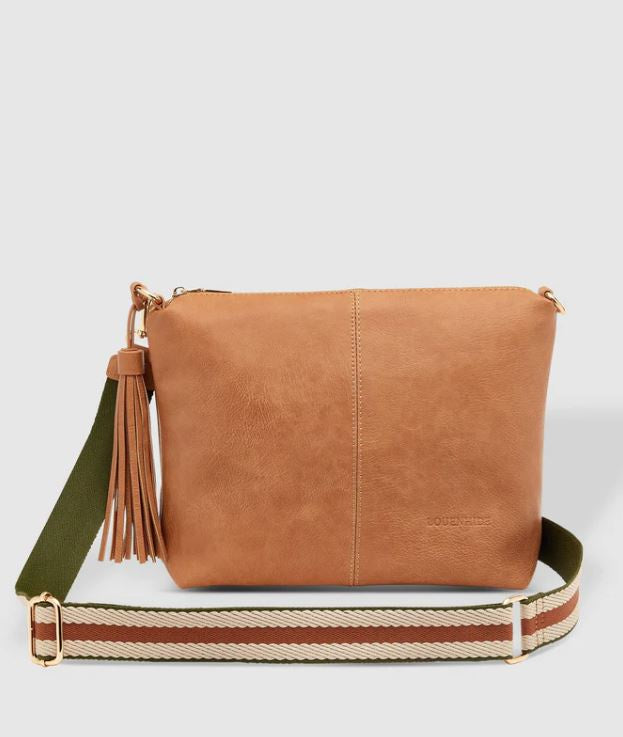 Daisy Stripe Crossbody Bag - Carmel