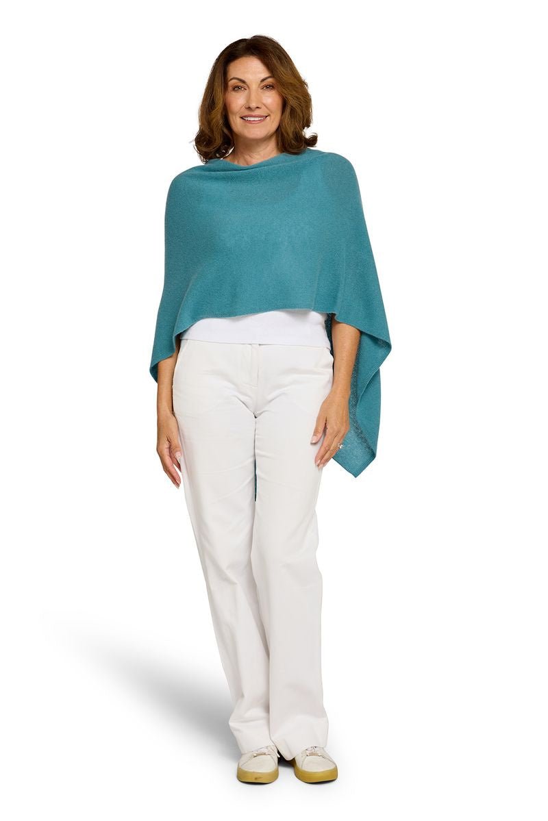 Cashmere Topper - Retro Blue | Esperance & Co | Toppers | Thirty 16 Williamstown