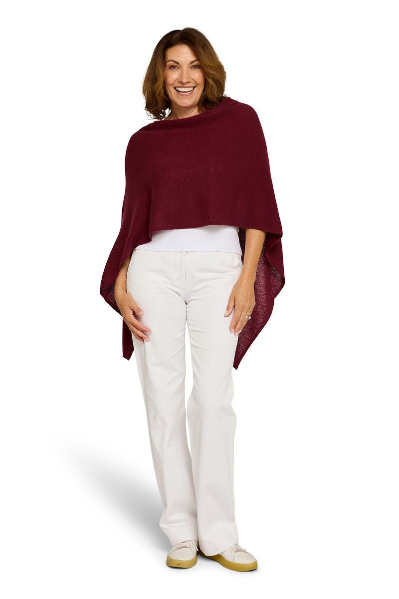 Cashmere Topper - Sangria | Esperance &amp; Co | Toppers | Thirty 16 Williamstown