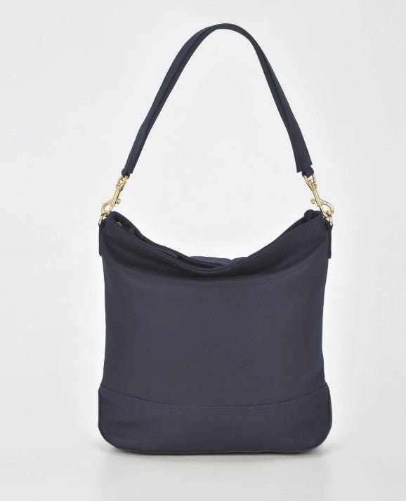 Cecilia Leather Bucket Shoulder Bag - Navy | Gabee | Handbags | Thirty 16 Williamstown