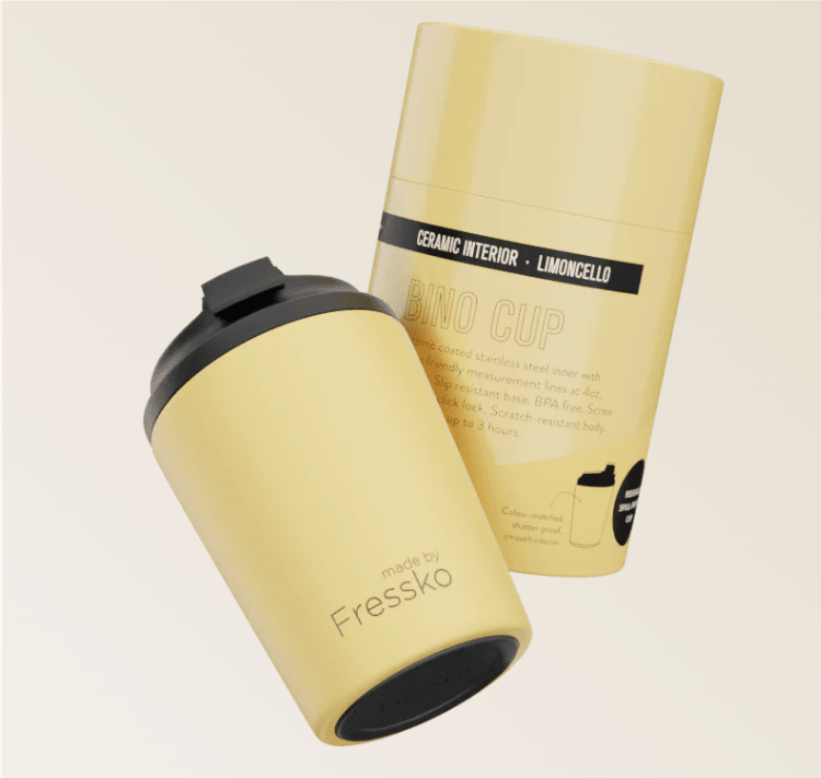 Ceramic Lined Bino - LIMONCELLO 8oz - 230ml | Made By Fressko | Travel Mugs & Drink Bottles | Thirty 16 Williamstown