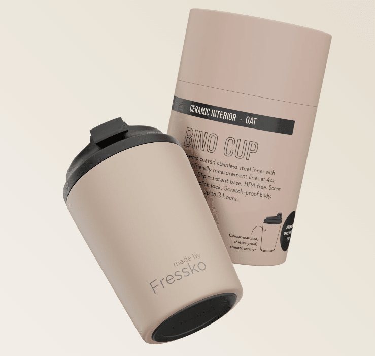 Ceramic Lined Bino - OAT 8oz - 230ml | Made By Fressko | Travel Mugs & Drink Bottles | Thirty 16 Williamstown