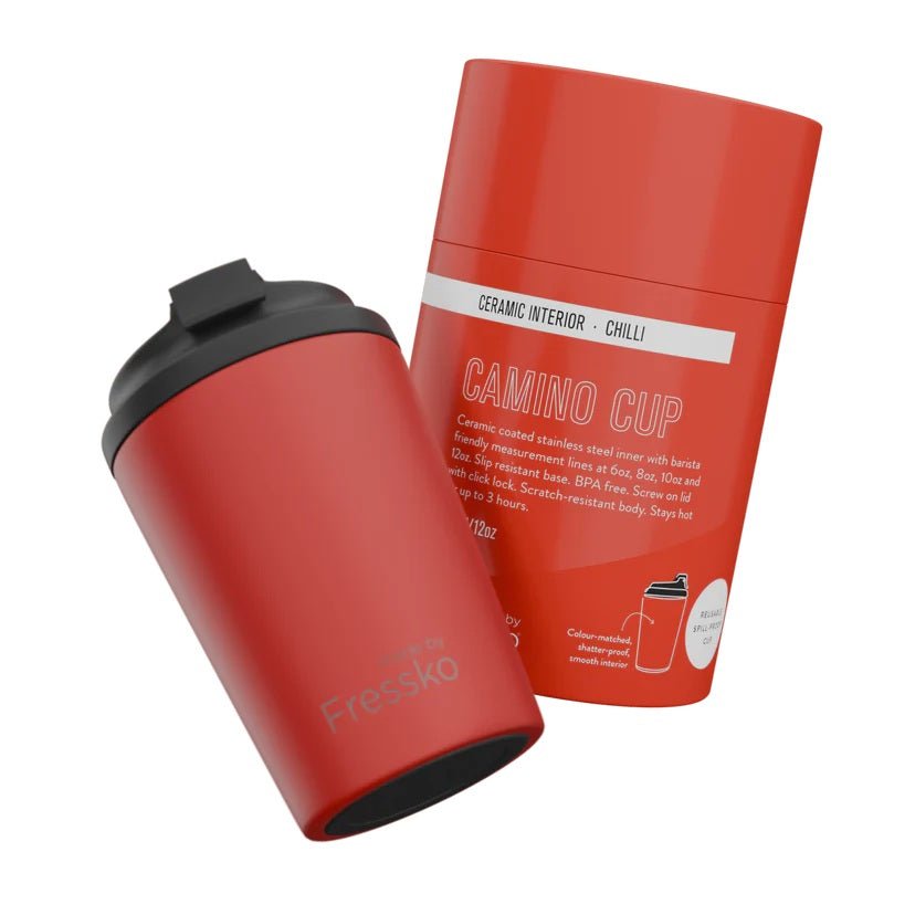 Ceramic Lined Camino - CHILLI 12oz-340ml | Made By Fressko | Travel Mugs &amp; Drink Bottles | Thirty 16 Williamstown