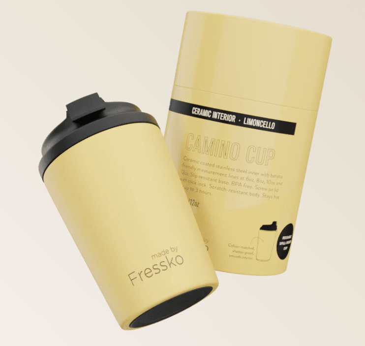 Ceramic Lined Camino - LIMONCELLO 12oz - 340ml | Made By Fressko | Travel Mugs &amp; Drink Bottles | Thirty 16 Williamstown