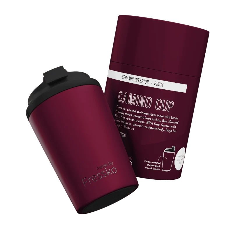 Ceramic Lined Camino - PINOT 12oz-340ml | Made By Fressko | Travel Mugs & Drink Bottles | Thirty 16 Williamstown