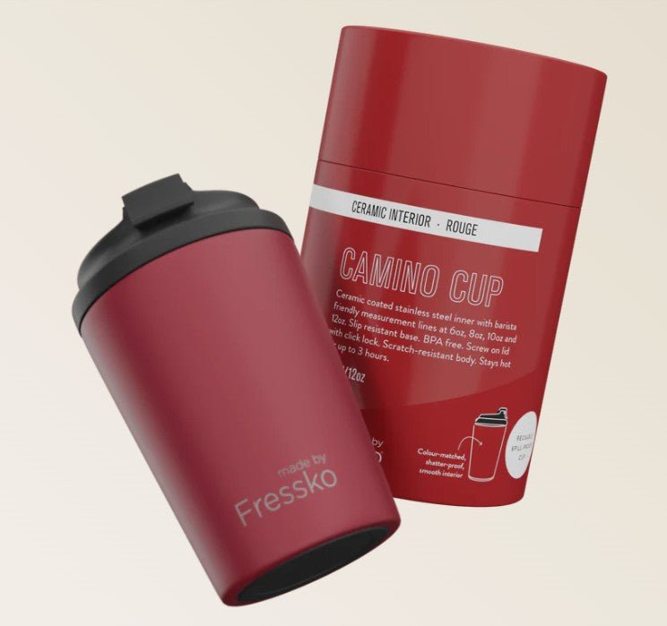 Ceramic Lined Camino - ROUGE 12oz - 340ml | Made By Fressko | Travel Mugs & Drink Bottles | Thirty 16 Williamstown