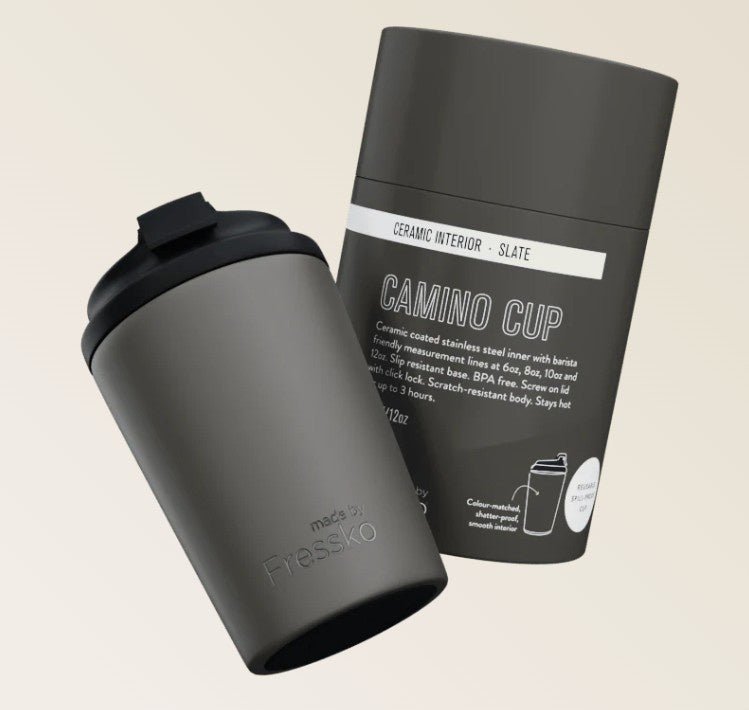 Ceramic Lined Camino - SLATE 12oz - 340ml | Made By Fressko | Travel Mugs & Drink Bottles | Thirty 16 Williamstown