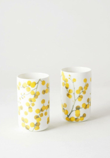 Ceramic Tumblers Two Set - Wattle Blossom | Angus & Celeste | Mugs & Cups | Thirty 16 Williamstown