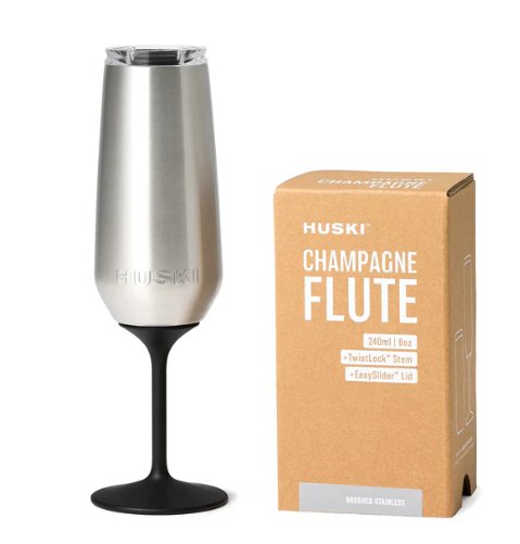 Champagne Flute - Brushed Stainless | Huski | Travel Mugs & Drink Bottles | Thirty 16 Williamstown