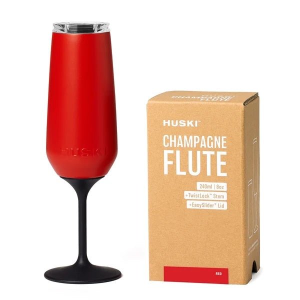 Champagne Flute - Red (Limited Release) | Huski | Insulated Drink Chillers | Thirty 16 Williamstown