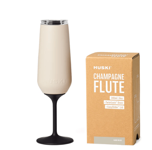 Champagne Flute - Sand Beige | Huski | Insulated Drink Chillers | Thirty 16 Williamstown