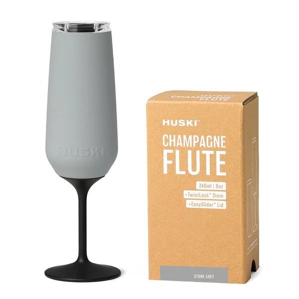 Champagne Flute - Stone Grey | Huski | Insulated Drink Chillers | Thirty 16 Williamstown