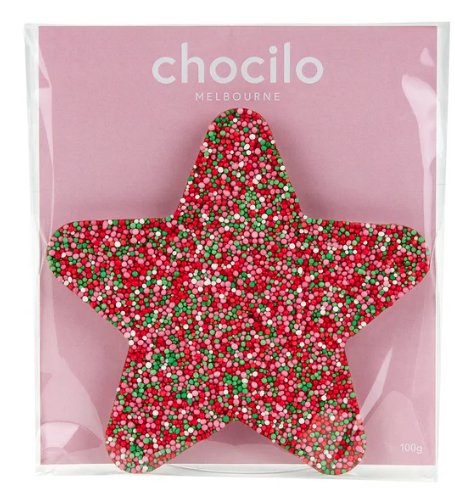 Christmas Star in Milk Chocolate with Speckles - 100g | Chocilo | Confectionery | Thirty 16 Williamstown