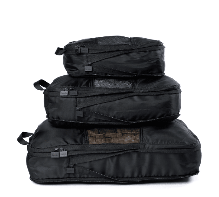Compression Cube 3 Pack - Black | Lapoche | Travel Accessories | Thirty 16 Williamstown