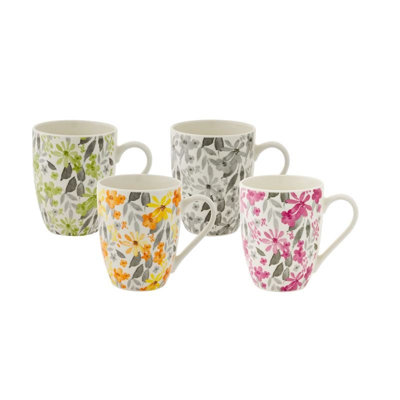 Coupe Mugs Set of 4 - Floral 340ml | Bundanoon | Mugs & Cups | Thirty 16 Williamstown