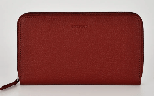 Creswick RFID Safe Zip Around Leather Wallet - Red | Cobb & Co | Coin Purses & Wallets | Thirty 16 Williamstown