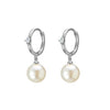 CZ Huggie Detailed Hoop with Pearl - Silver | DPI Jewellery | Jewellery | Thirty 16 Williamstown