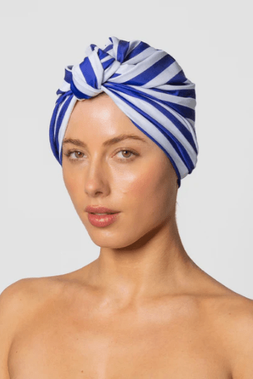 Dahlia Shower Cap (Big Hair) - Fontelina Stripe | Louvelle | Shower Caps | Thirty 16 Williamstown
