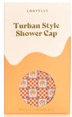 Dahlia Shower Cap (Big Hair) - Orange Palm | Louvelle | Shower Caps | Thirty 16 Williamstown