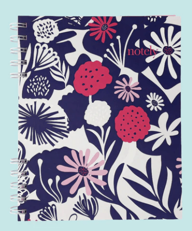 Diary Undated Liz Christiansen - Bush Bloom Navy / Pink | Notely | Stationery | Thirty 16 Williamstown