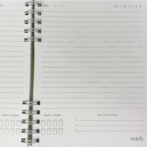 Diary Undated Liz Christiansen - Bush Bloom Navy / Pink | Notely | Stationery | Thirty 16 Williamstown