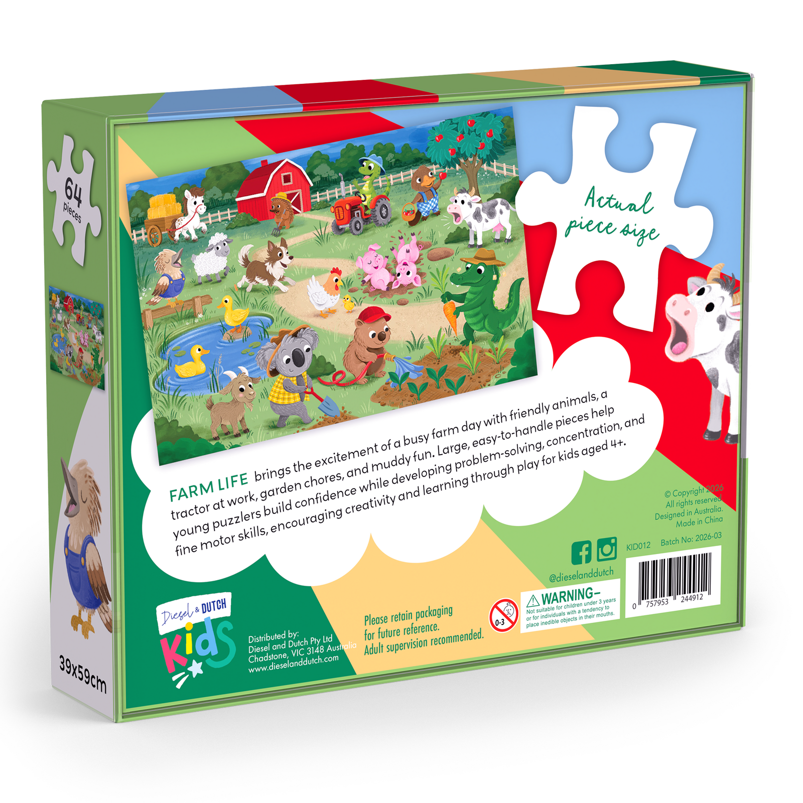 64pc Jigsaw Puzzle: Farm Life