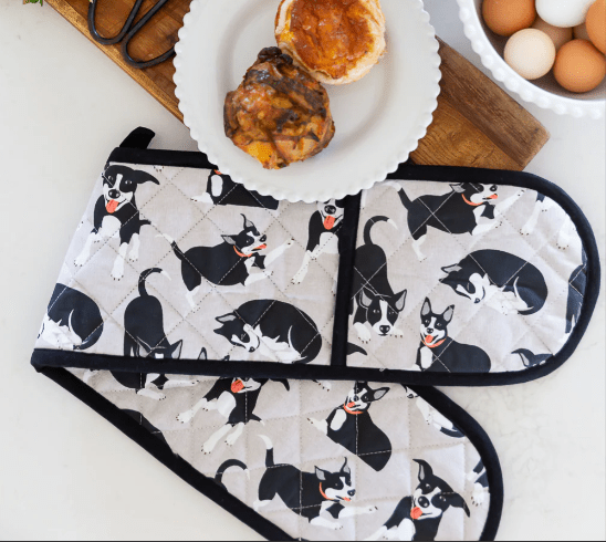 Double Oven Glove - Farm Dogs | All Gifts Australia | Aprons, Mitts & Tea Towels | Thirty 16 Williamstown