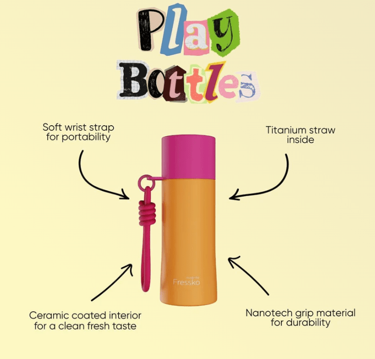 Drink Bottle Ceramic PLAY - TANGO 420ml - 14oz | Made By Fressko | Travel Mugs &amp; Drink Bottles | Thirty 16 Williamstown
